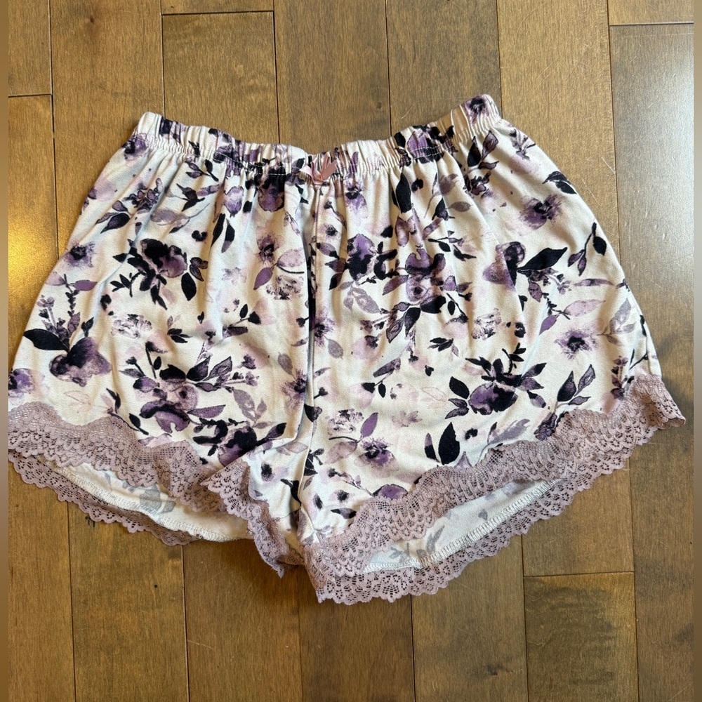 Thalia Sodi Purple Floral Lace Sleep Shorts